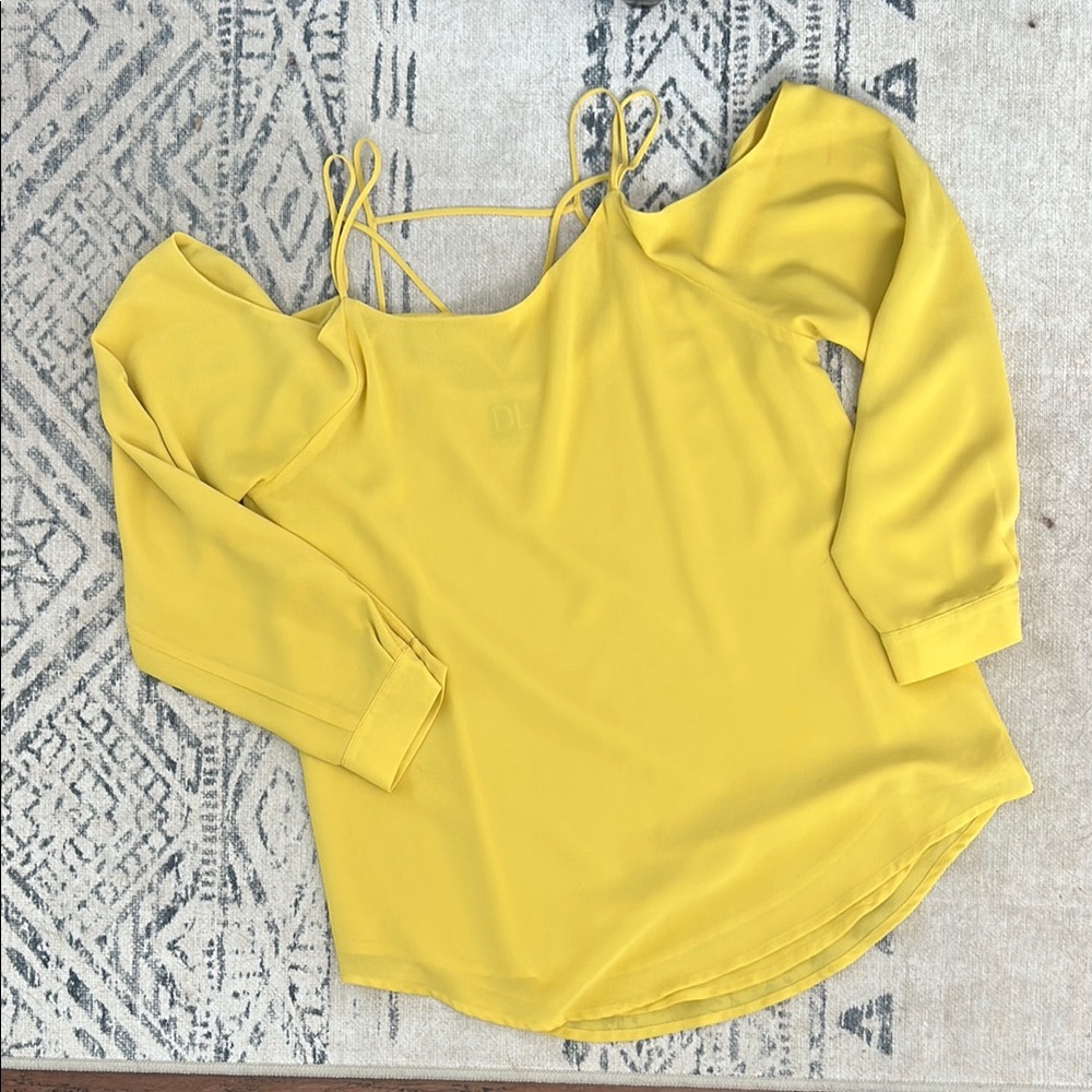 Sunny Yellow Asymmetrical Sleeveless Blouse